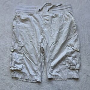 Southpole Men's White Cargo Shorts Streetwear Y2K Hip Hop Baggy Summer XL